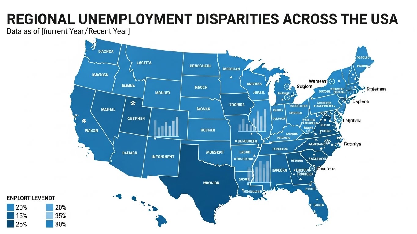 Regional unemployment disparities USA